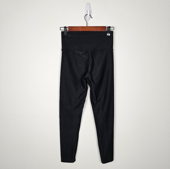 Offline by Aerie Ribbed Shine High Waisted 7/8 Legging in Black Size M - Picture 5 of 11